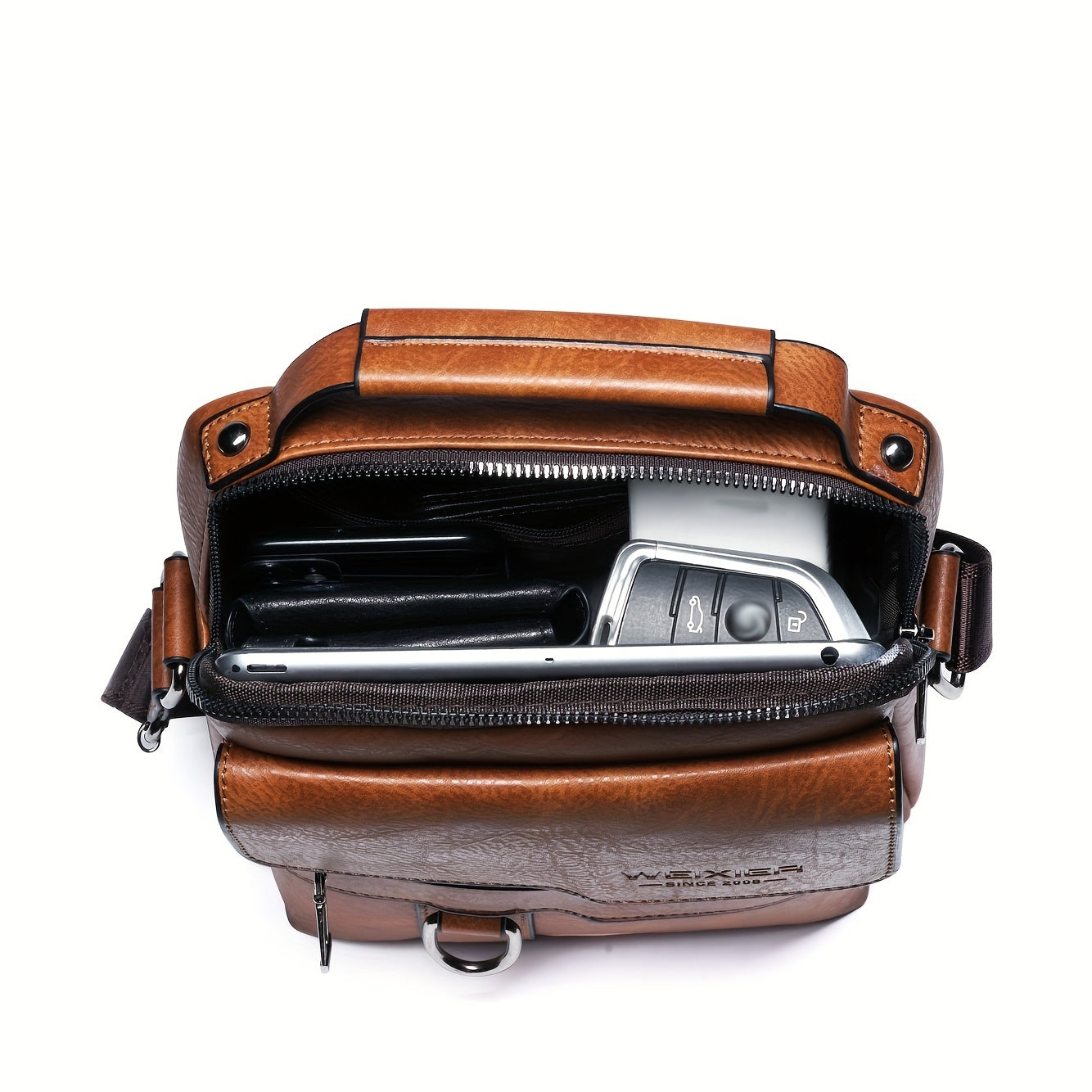 Men's New Crossbody Bag, PU Leather Purse With Card Holder Wallet For Men