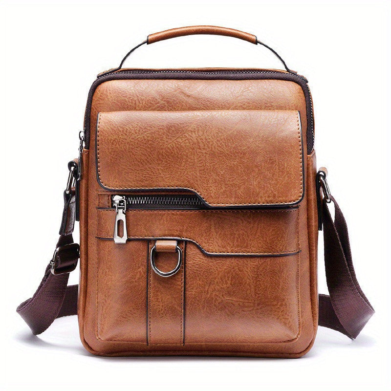 Men's New Crossbody Bag, PU Leather Purse With Card Holder Wallet For Men